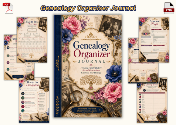 Download Genealogy Organizer Journal - Organizer Collection