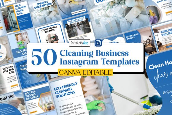 Download Cleaning Business IG Canva Templates - Premium Resources