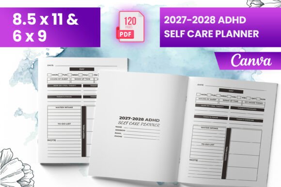 Download 2027-2028 ADHD Self Care Planner (KDP) - Adhd self care planner Collection